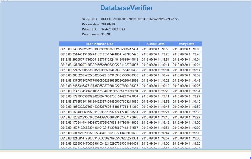 DatabaseVerifier with SOD Instance