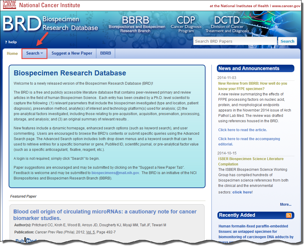 BRD 3.1 Home Page