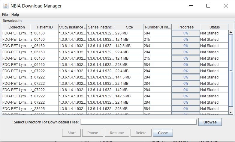 NBIA Download Manager