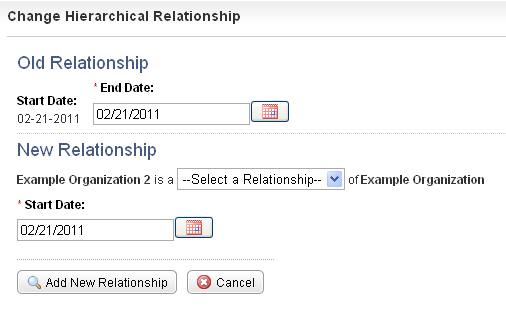Change Hierarchical Relationship dialog box