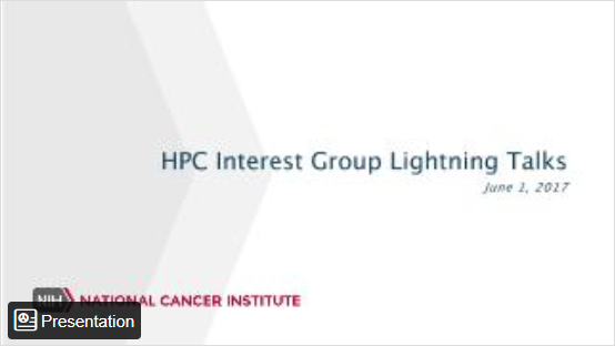 HPC SIG Lightning Talks PPT.