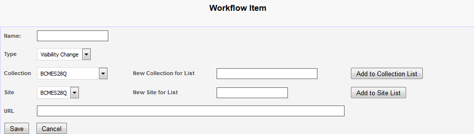 Workflow Item page