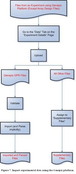 Diagram of Process Flow to Import a Genepix Data File