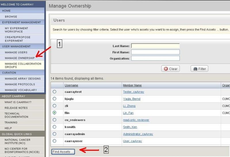Screenshot showing Finding the owner and the owner's assets