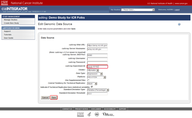 "Enter the values for your data source if they differ from the default values