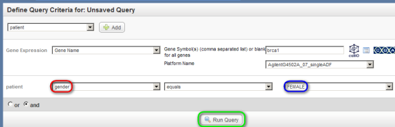 Screenshot of 'Search' page showing how to specify additional search criteria
