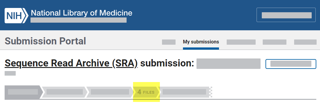 SRA submission page.