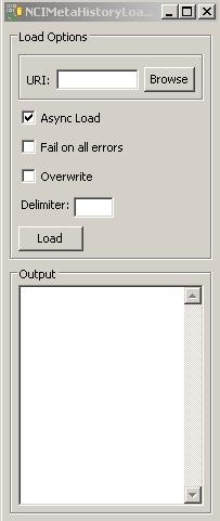 screenshot showing dialog box of loading change history with the fields described in the following bullets