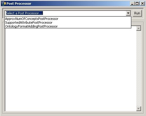 screenshot of the PostProcessor dialog box showing selecting a post-processor
