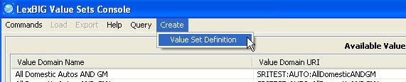 Click on 'Create Value Set Definition'.