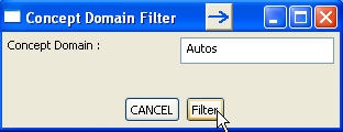 Enter Concept Domain value and click on 'Filter' button.