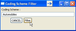 Enter the Coding Scheme value and click on 'Filter' button.