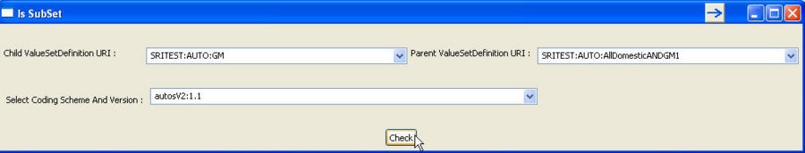 Select Child and Parent Value Set Definitions and click on 'Check' button.
