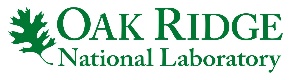 Oak Ridge National Laboratory logo.