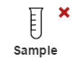 A process step icon with an X for deletion.
