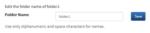 The part of portion of the Upload ISA Archives page where you can edit the folder name.